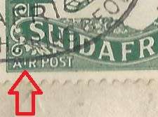Union 1934 Scarce Air Mail cover with varieties to Limbe, Nyasaland. UHB 20 V1, 2. See below.