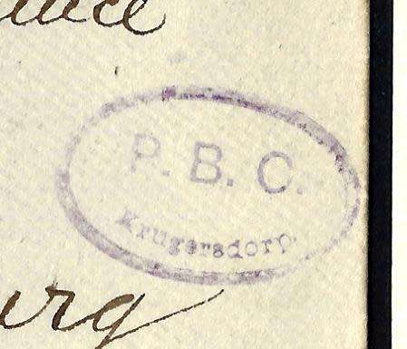 Boer War Rare censored `P.O.BANK/KRUGERSDORP/JOHANNESBURG` cover. See below.
