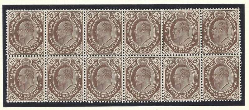 Cape 1902/4 SACC 67 block of 12 superb MNH. See below.