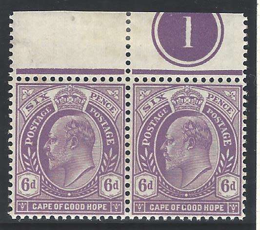 Cape 1902/4 SACC 71 plate pair MNH. See below.
