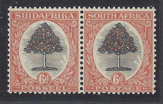 Union 1926/7 Pretoria typo 6d Colour trial/Plate Proof pair superb MNH. See below.
