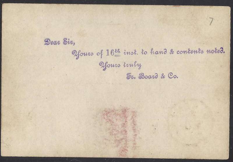 OFS 1892 (NOV 7) Scarce PROVING 1/2d FIRST PTG. Stamp Brief Kaart: SENEKAL/BONC 29.  See below.