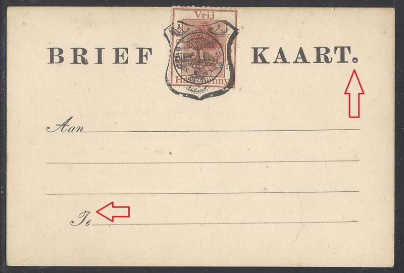 OFS 1894 January 1/2d FIFTH PRINTING Stamp Brief Kaart Fine unused. See below.