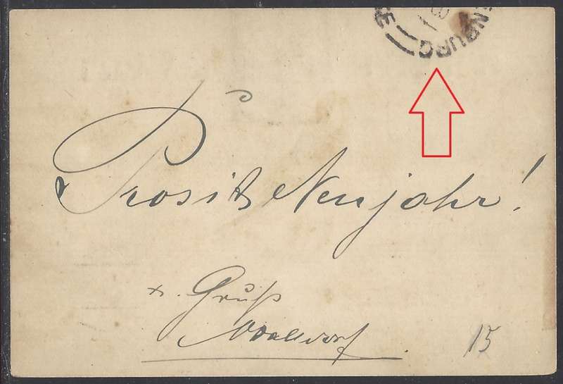 OFS 1894 (DE 31) Rare 1/2d FIFTH PTG Stamp Brief Kaart Reddersburg/Edenburg (Putzel 900pts)
