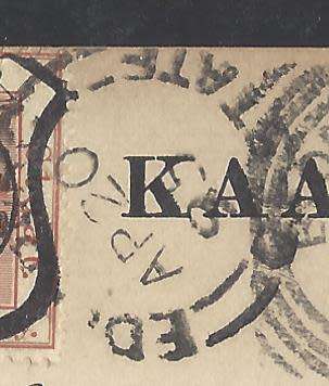 OFS 1895 (AP 20) Rare 1/2d FIFTH PTG Stamp Brief Kaart Edenburg (Putzel 900 pts.)/Bloemfontein.