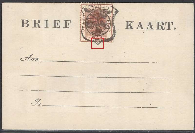 OFS 1895 (June) unused1/2d SEVENTH PTG Stamp Brief Kaart. See below.