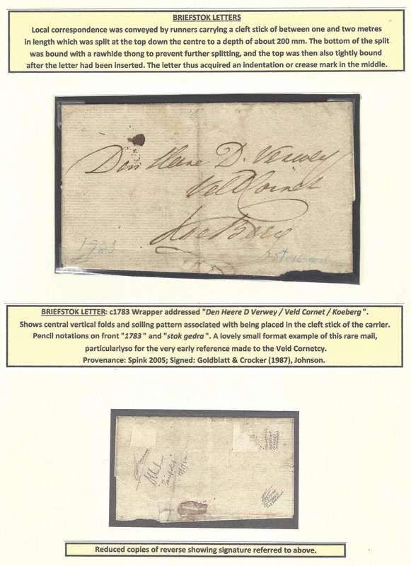 Cape c1783 rare BRIEFSTOK cover signed by Goldblatt, Crocker and Johnson. See below.