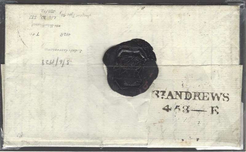 Cape 1828 (5 June) Post Paid Ship Letter London, Second Dated Letter Stamp (DLS 3).  See below.