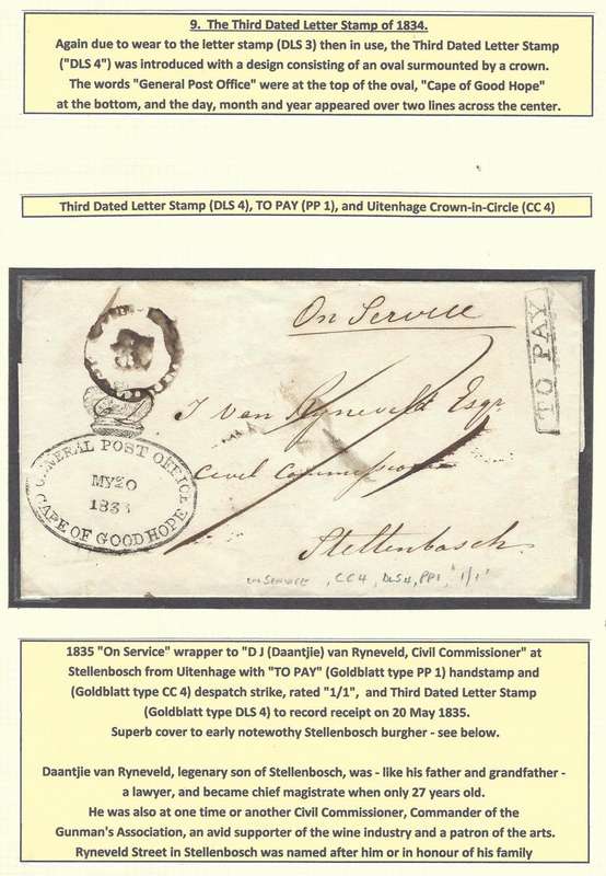 Cape 1835 `On Service` wrapper from Uitenhage with `TO PAY`(PP 1) handstamp, CC 4 and DLS 4.