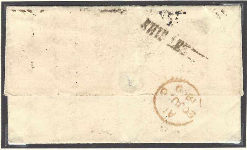 Cape 1849 (6 April) Second type Undated Letter Stamp - the ULS 2. See below.