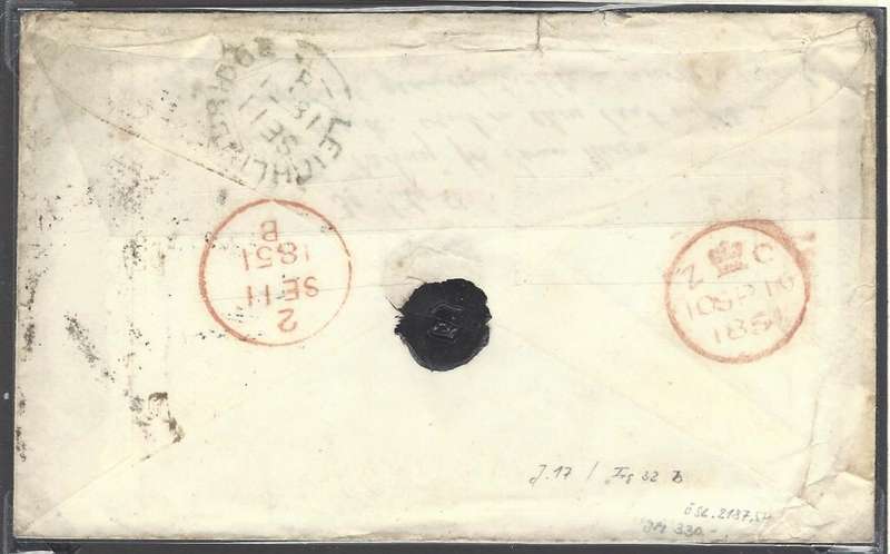 Cape 1851 (12 September) fourth type Undated Letter Stamp - the ULS 4. See below.