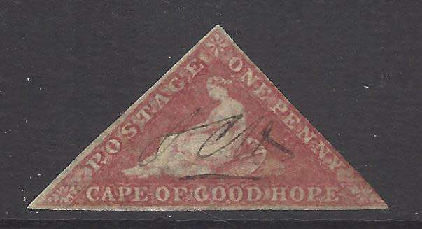 Cape 1857 SACC 5 with manuscript cancellation. See below.
