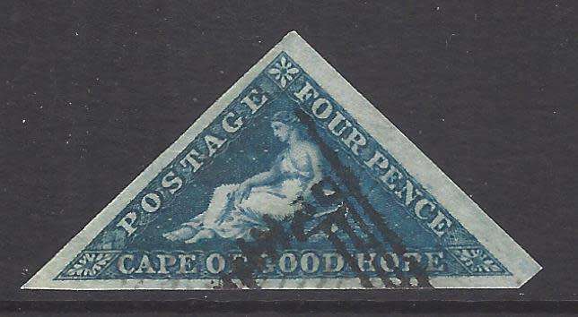 Cape 1855 SACC 6 with line through first `E` of `PENCE` FU. Ferchenbauer signature. See below.