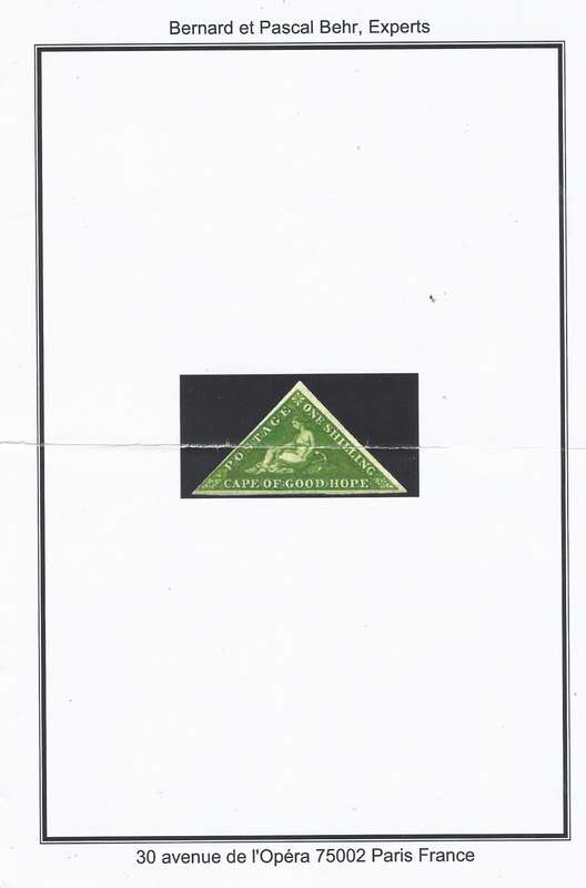 Cape 1858 SACC 8 fine mint with  Behr certificate. See below.