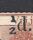 OFS 1896 (JA 23) 1/2d 8th PTG Stamp B/Kaart (thick ovpt etc) used locally at Winburg. See below.