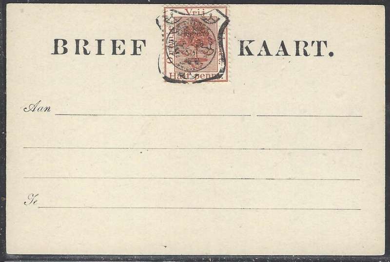 OFS 1895 October 1/2d Ninth (9th) PTG Stamp B/Kaart. See below.