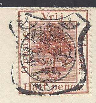 OFS 1895 October 1/2d Ninth (9th) PTG Stamp B/Kaart. See below.