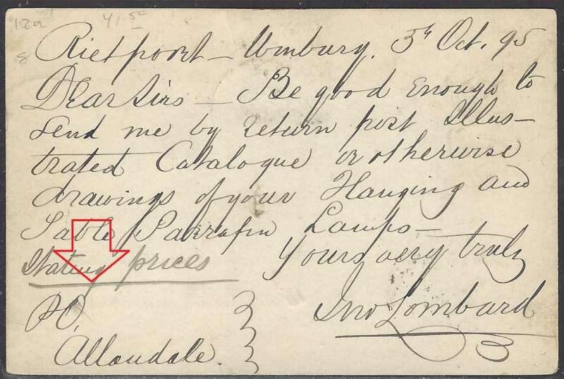 OFS 1895 (OC 7) Scarce 1/2d 9th PTG Stamp B/Kaart Allandale/Winburg/Bloemfontein. See below.