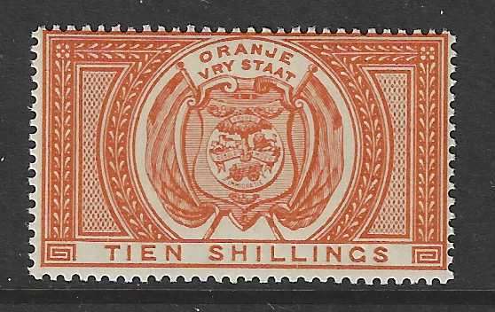 OFS  1882 10s orange superb MNH.  SACC F12. See below.