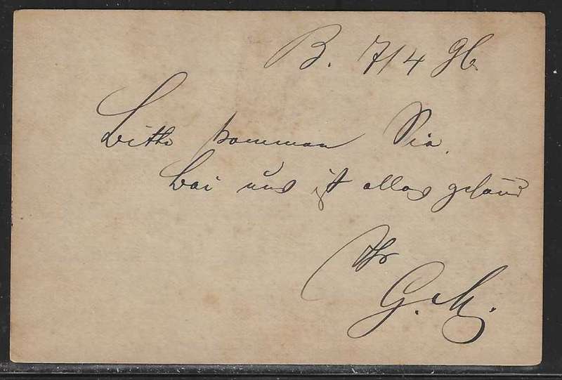 OFS 1896 (9 AP) Rare 1/2d 9th PTG Stamp B/Kaart Bethanie to KAALSPRUIT. See below.