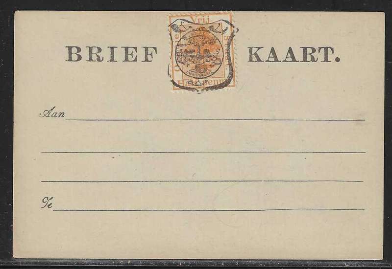OFS 1897 the Eleventh (11th) PTG Stamp B/Kaart. See below.