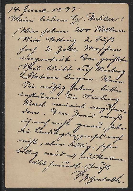OFS 1897 (JU 14) scarce 11th PTG Stamp B/Kaart Winburg to Ventersburg Road. See below.