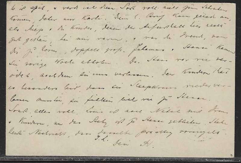 OFS 1894 (27 SP) Rare 1 1/2d on 2d Stamp Brief Kaart. 3nd Ptg. PK Fouriesburg/Bloemfontein/Germany.