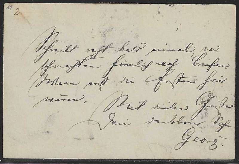 OFS 1896 (JU 1) 1 1/2d on 2d Brief Kaart. 5th ptg. Bethanie/Bloemfontein/Berlin, Germany. See below.