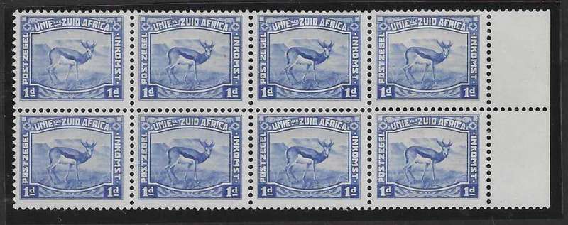 Union: 1923 Scarce Harrison Essay marginal block of 8 NH unused. See below.