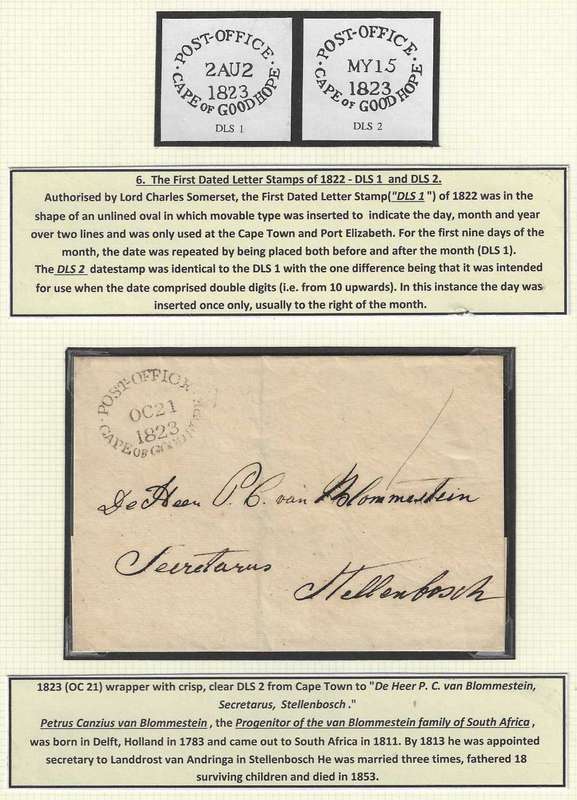 Cape 1823 (OC 21) Historic van Blommestein DLS 2 wrapper Cape Town/Stellenbosch. See below.