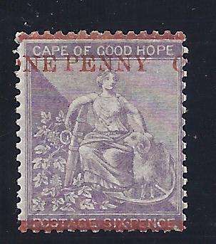 Cape of Good Hope: 1874 surcharge  - very fine mint - see below