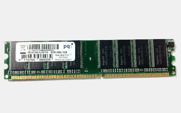 PQI DDR 400 U-DIMM 1GB CL3. PC-3200 (FREE NATIONWIDE SHIPPING)