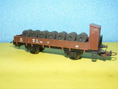 Lima HO Flatbed with wire drums.