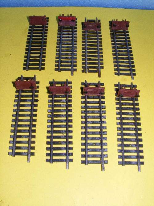 Lima HO Straight Track with Buffer Stops X 8
