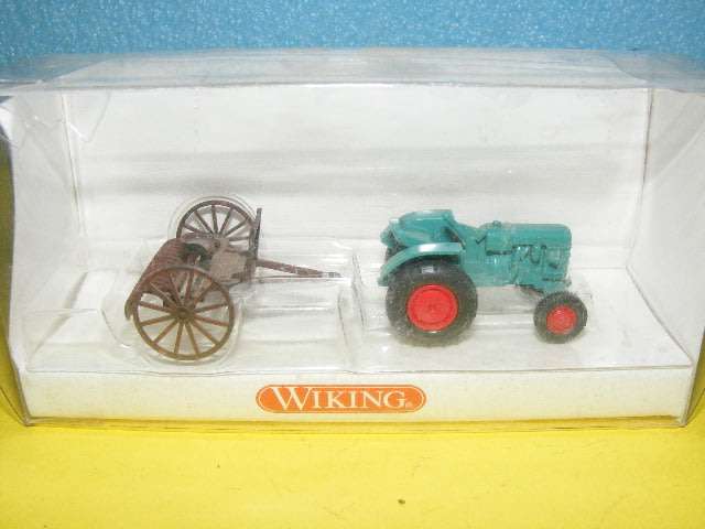 Wiking HO Tractor and Plough