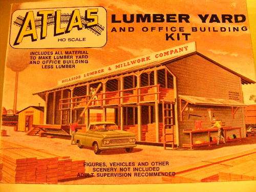 HO Atlas Lumber Yard and Office Kit