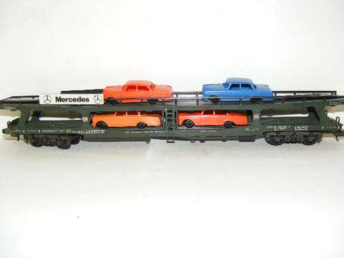 Lima HO Mercedes Car Carrier with cars