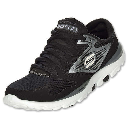 Original Mens Skechers Go Run (Black & Silver) - SA 13