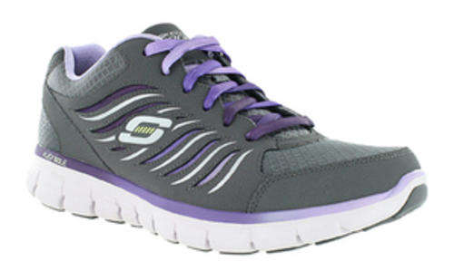 Original Ladies Skechers  Synergy Light Show (Charcoal & Purple) - SA Size 7