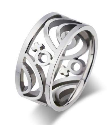 LGBTQ Stainless Steel Band- Size 11