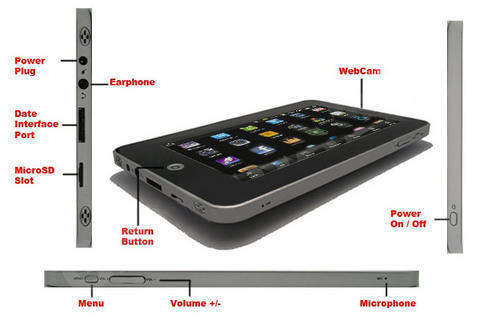 7 Inch Touch Screen Pad(Android 2.2)