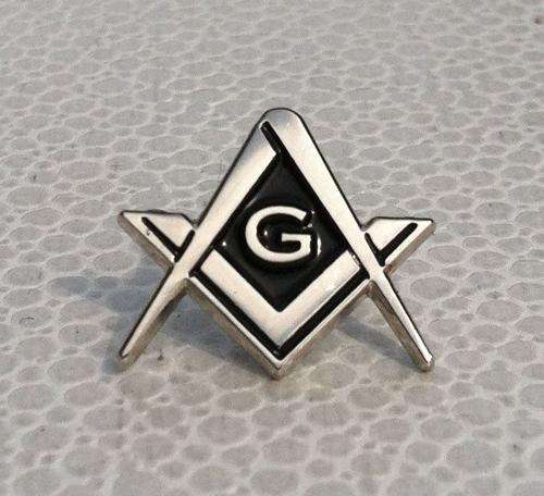 Free Mason Chrome Lapel Pin