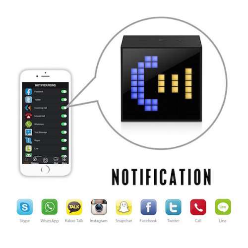 Divoom Timebox Mini Sleep Assist Smart Alarm Clock with App Programmable Pixel LED Bluetooth Speaker