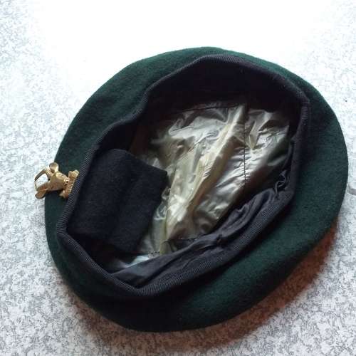 Infantry Beret, size 57cm Brass Bok ,S.A.P.H.I Pretoria 1969