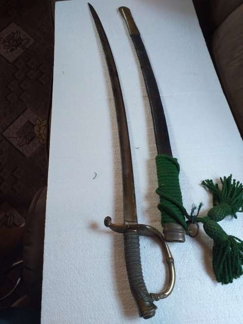 Officers Cavalry Saber Sword, some wear and tear on Scabbard loose stitching