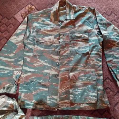 Original Greek Lizard Pattern Jacket (Large), T-Shirt (Large),Pants 36cm waist , all buttons intact