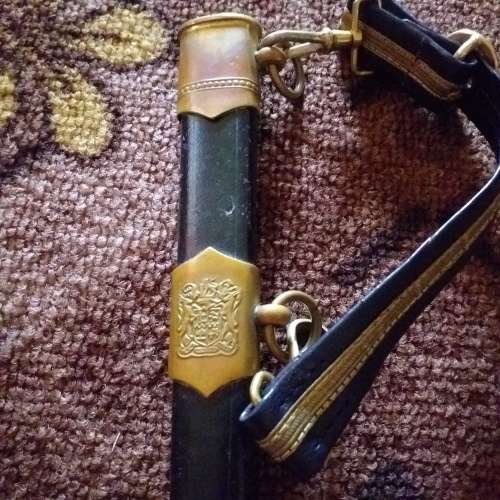 SAAF Officers Ceremonial Dagger, numbered with belt and hangers
