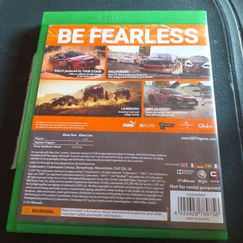 Xbox one Dirt 4....new item