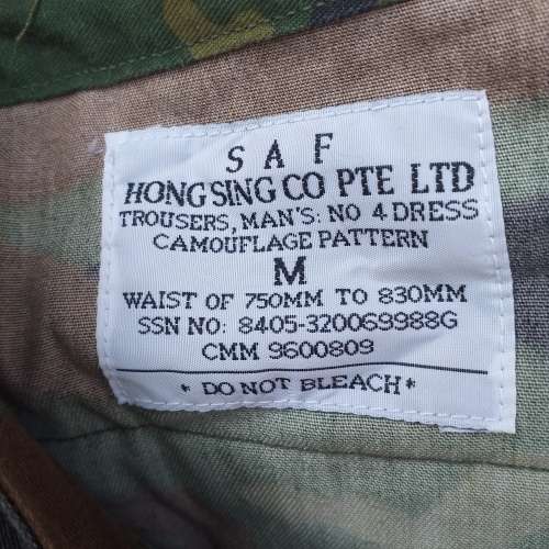 Singapore Military Camouflage, shirt and pants