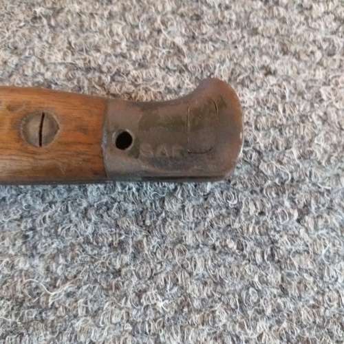 SAP Sanderson bayonet and Scabbard, stamped 1937.